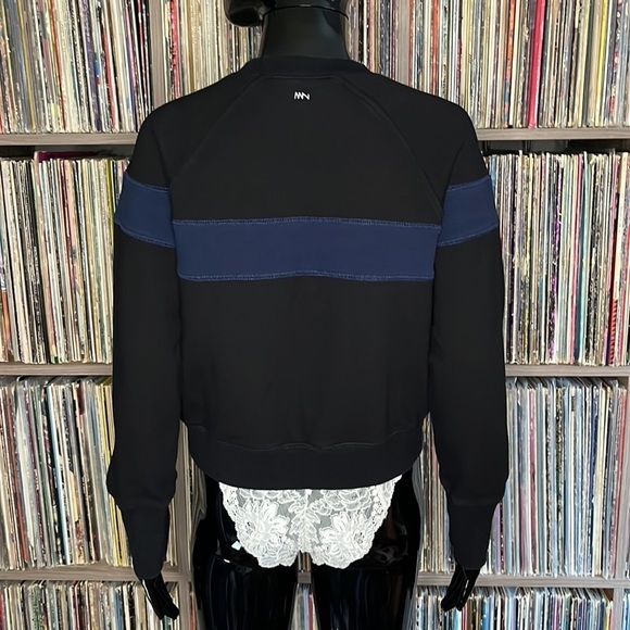 Misha Nonoo Memphis Sweatshirt in Black & Navy Combo Size Small - Picture 5 of 8